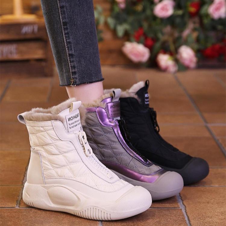 Hermione | Alizée fleece high boots with zip (New Collection)