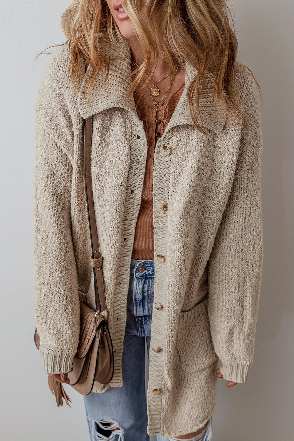 Giovanna | Long-sleeved cardigan with pockets and buttons