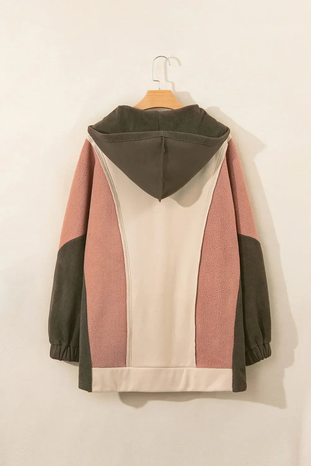 Brigitte | Long sleeve hoodie with a color block design