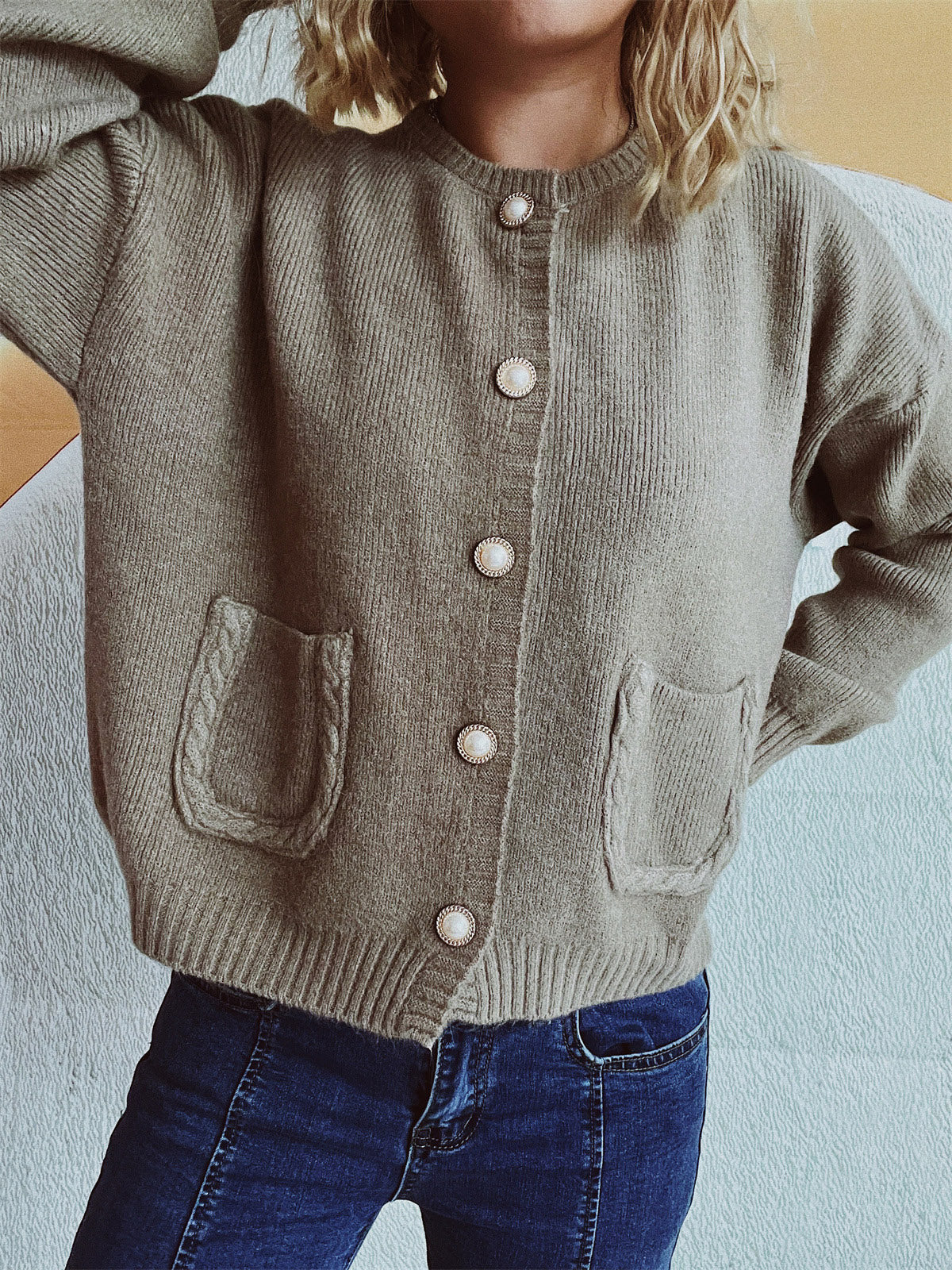 Helene | Long sleeve cardigan with buttons