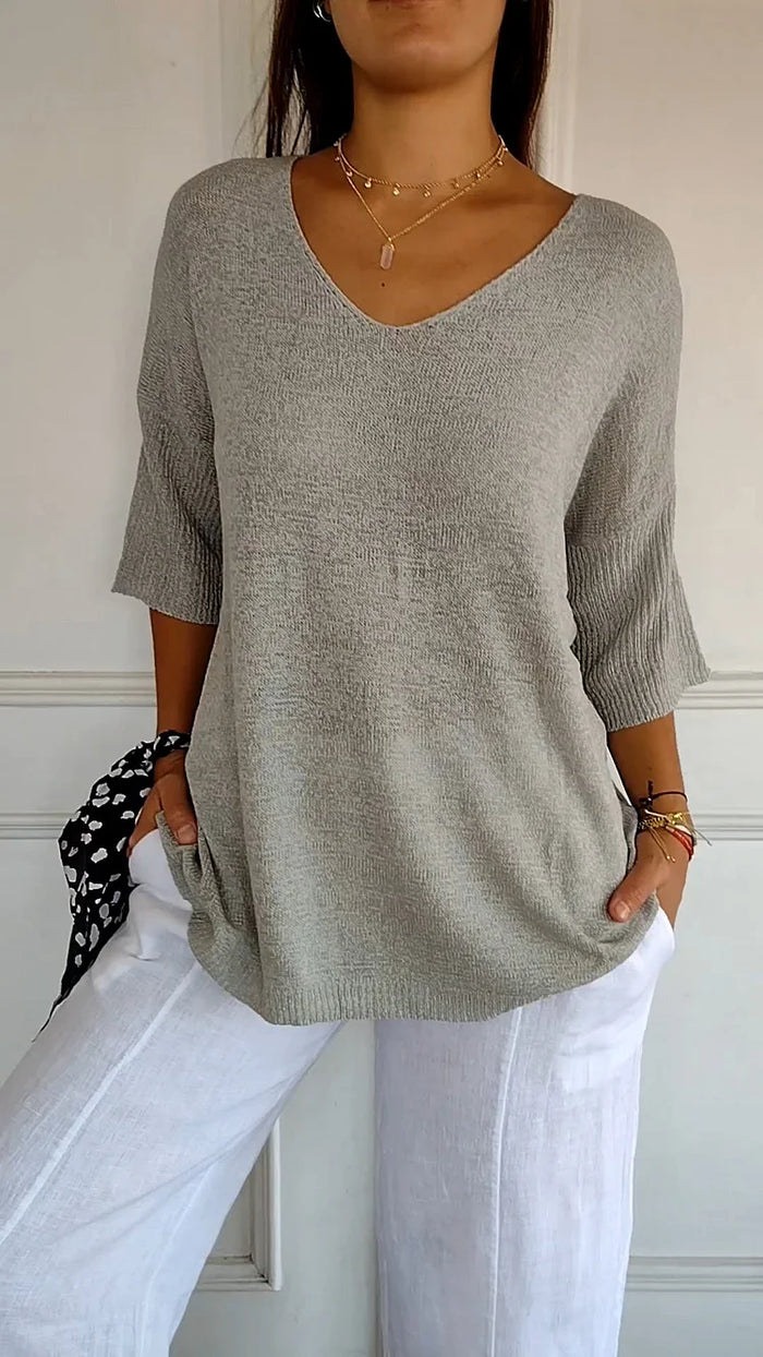Jacinta® | Casual, Loose-Fitting Top With Half-Length Sleeves