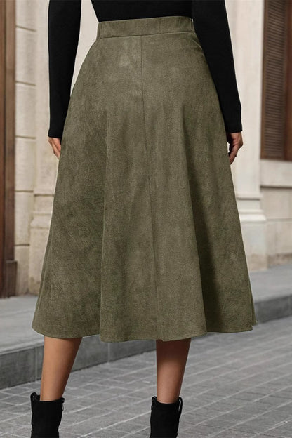 Elegant Textured Midi Skirt