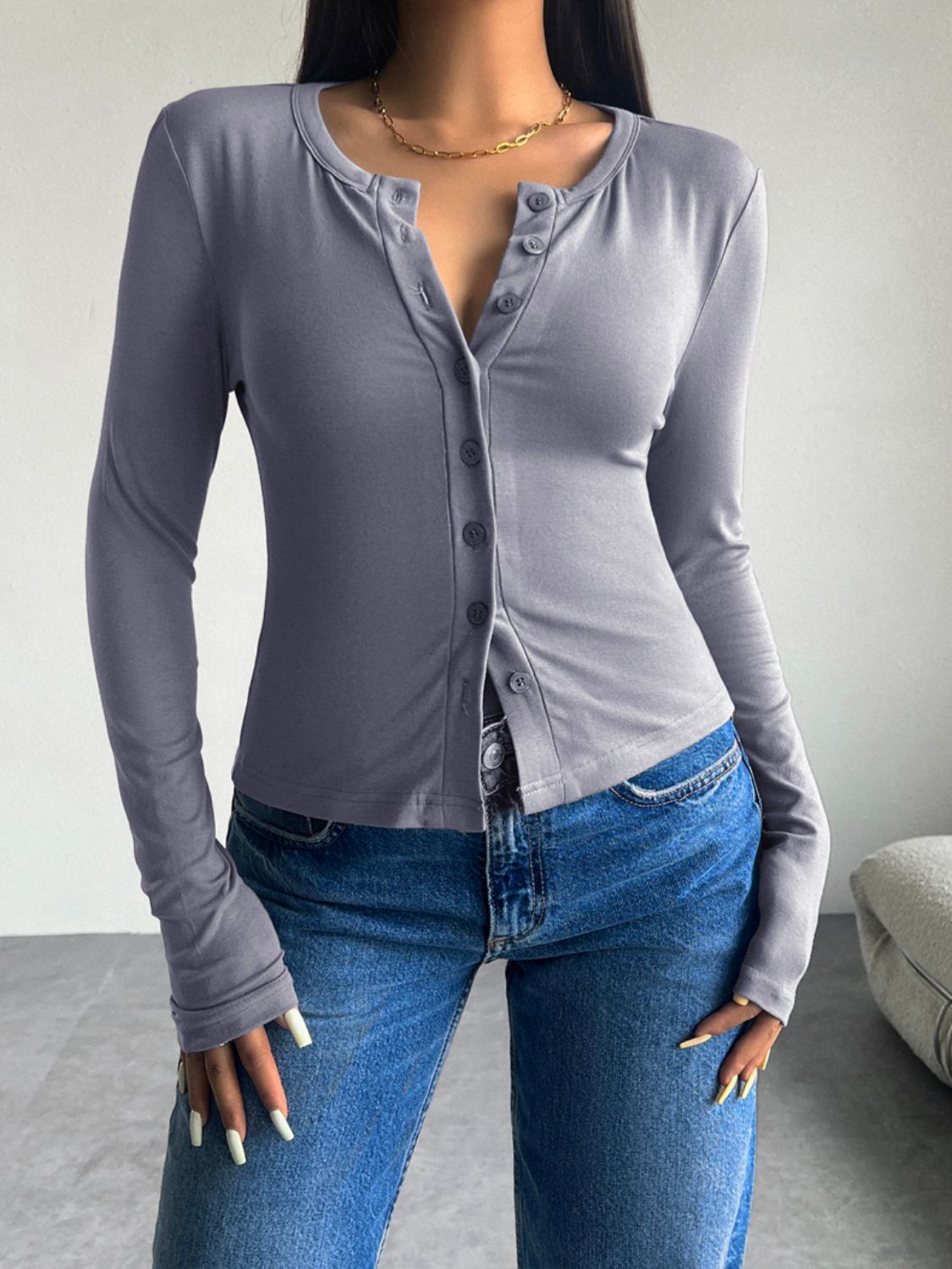 Josefa | Long sleeve t-shirt with buttons