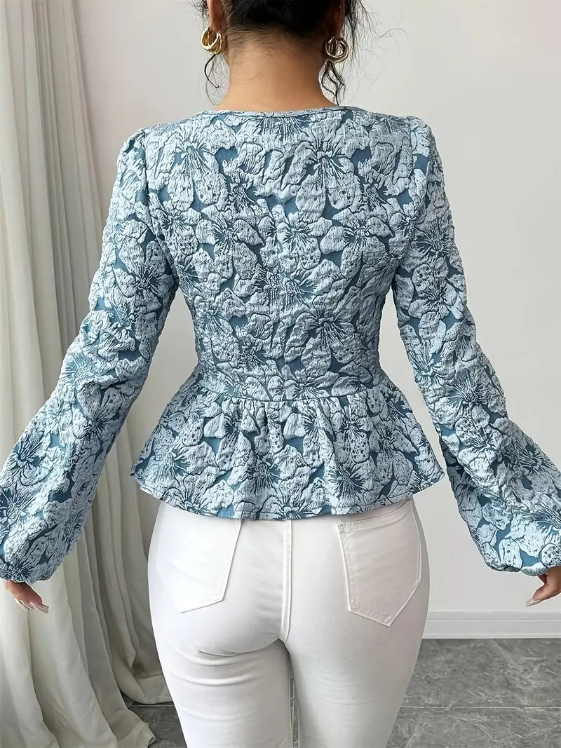 Agata® | Elegant Floral Print Blouse