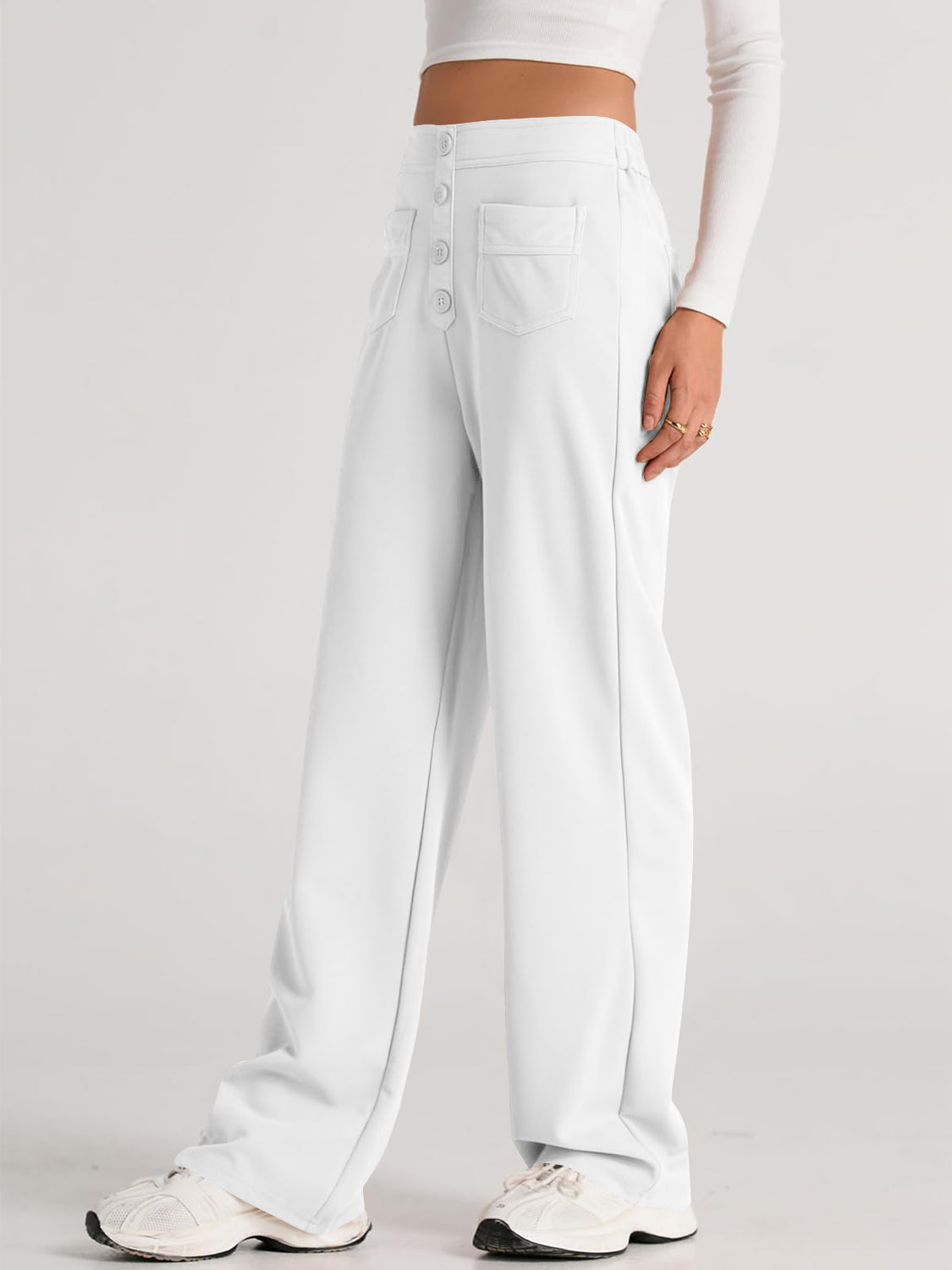 Aurora | Wide-leg, high-waisted trousers