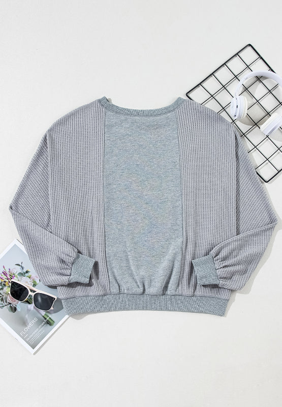 Yamel | Long sleeve sweatshirt with a crew neck and raw hem