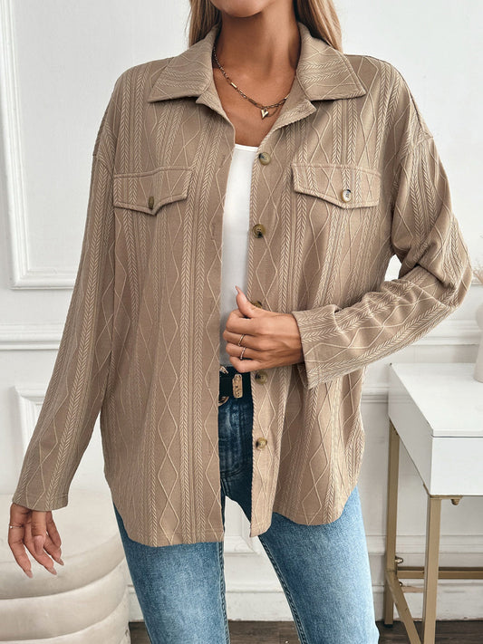 Marieke | Structured collared button-down jacket
