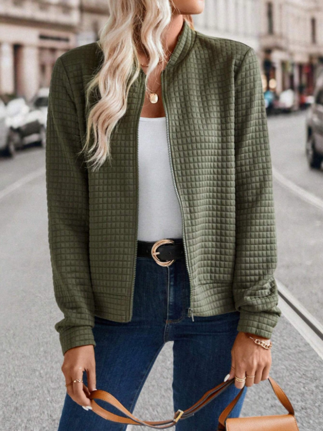 Sigrid | Long sleeve jacket with zip