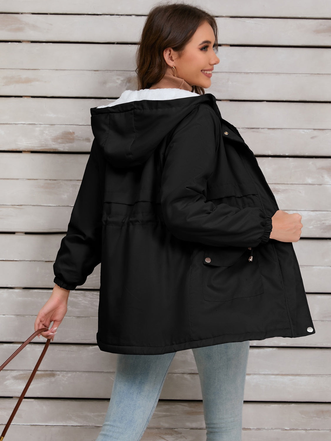 Stefanie | Hooded jacket with drawstring and long sleeves