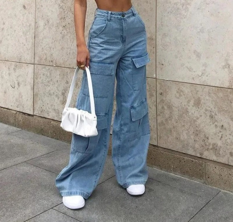 Janine | Denim cargo pants