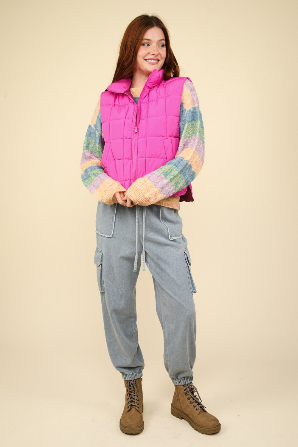 Marlies | Padded, warm vest with zip