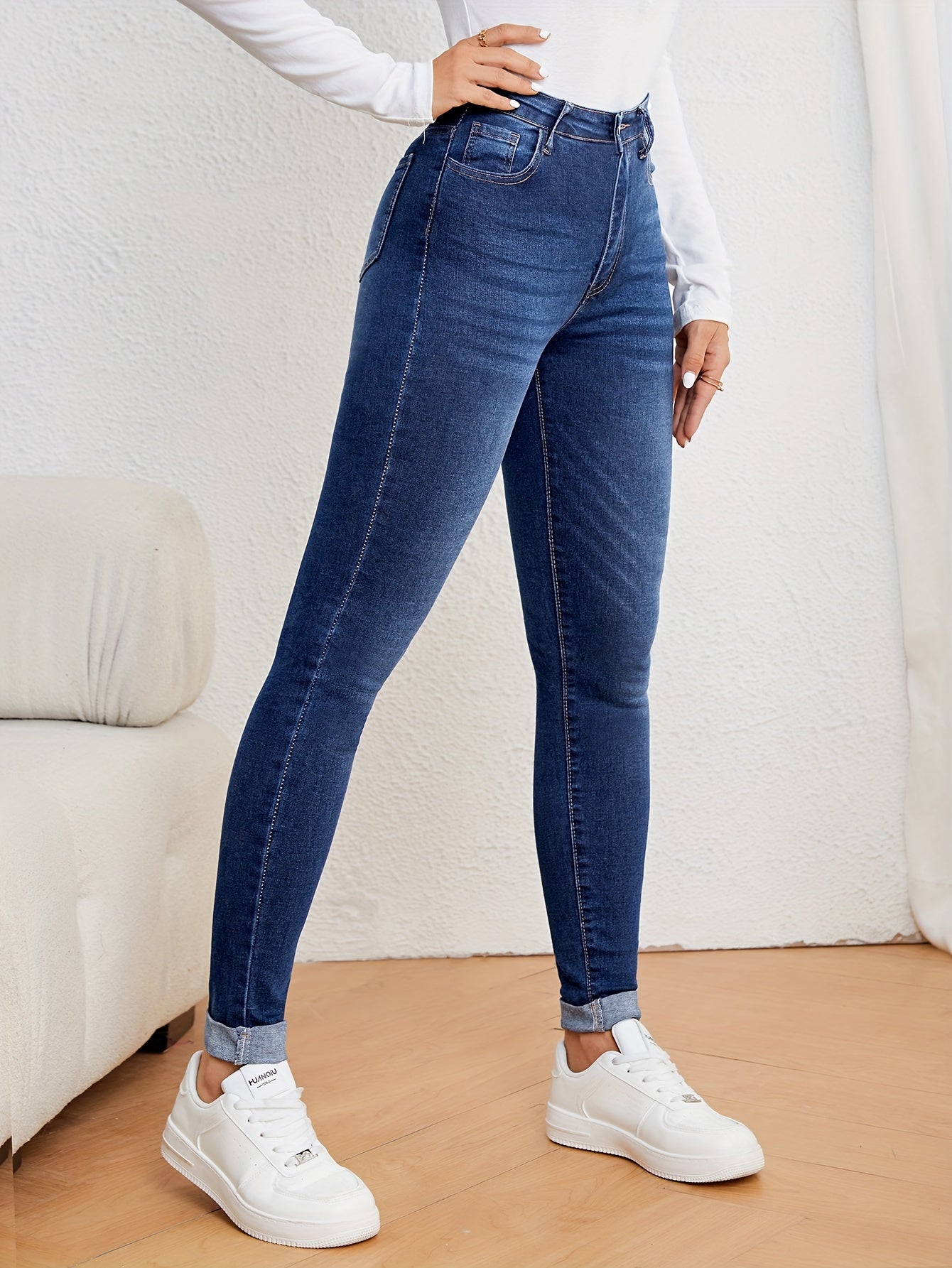 Anja | Women's high waist slim fit jeans