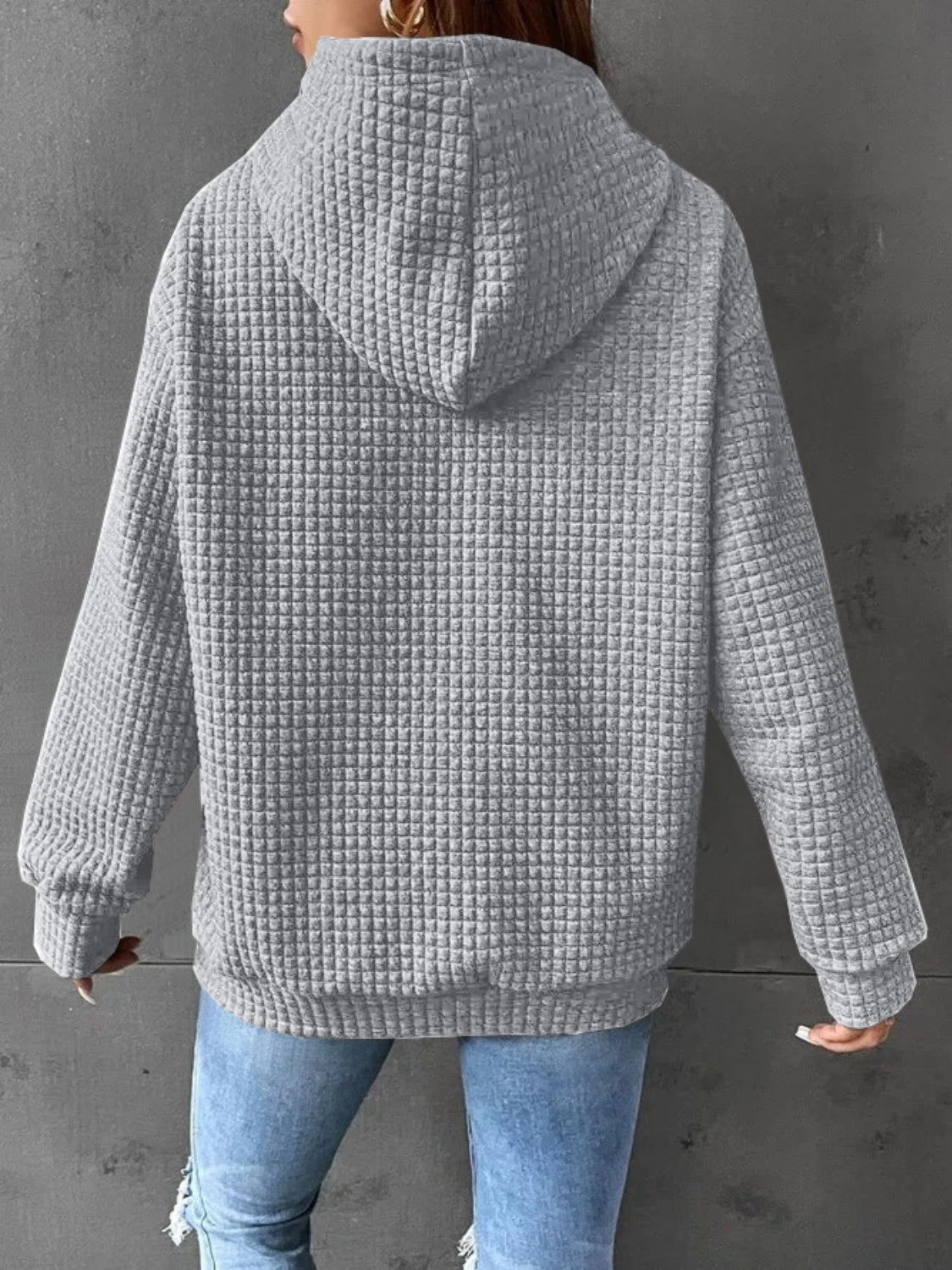 Geraldine | Drawstring football hoodie with long sleeves