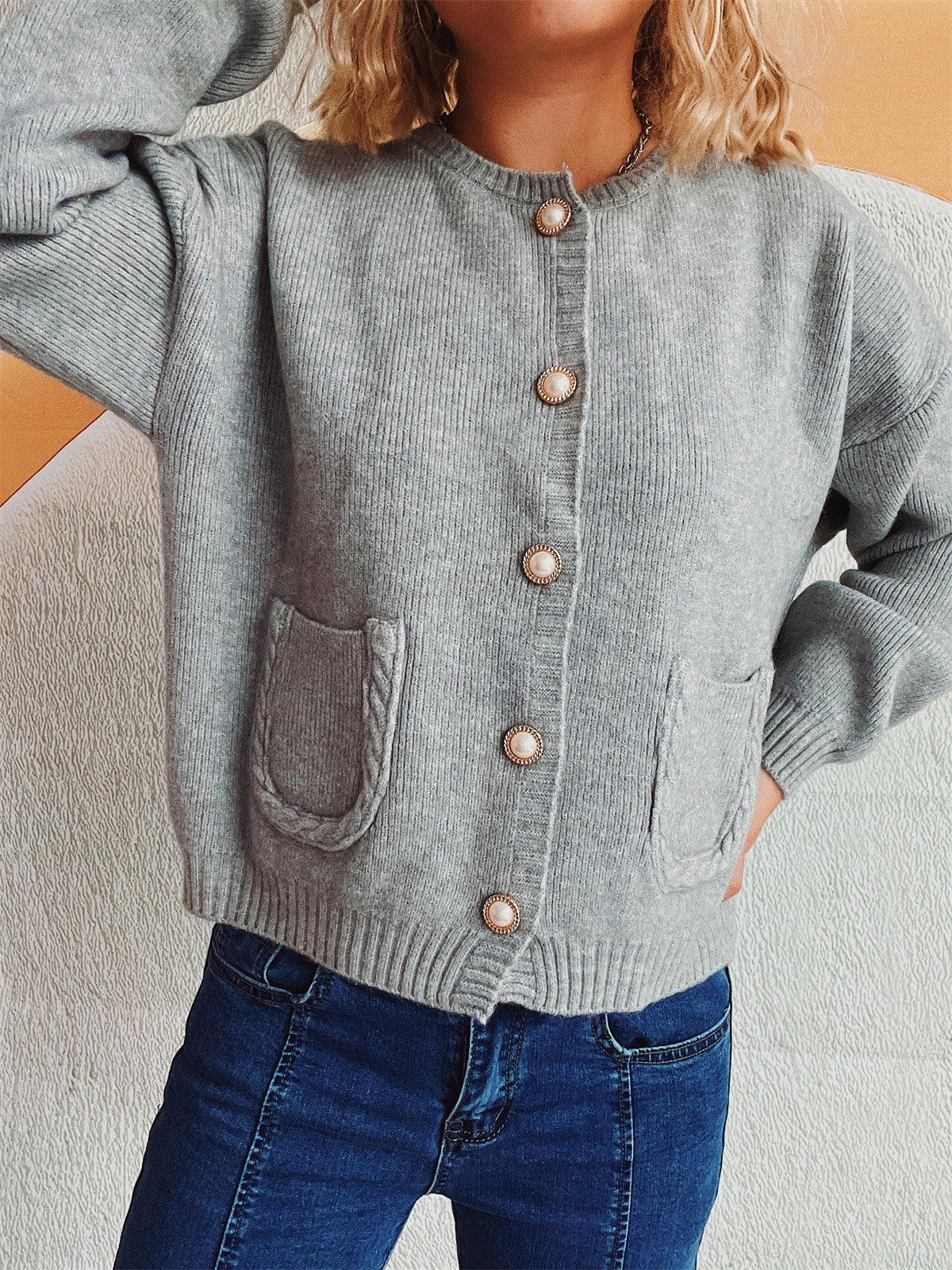 Helene | Long sleeve cardigan with buttons