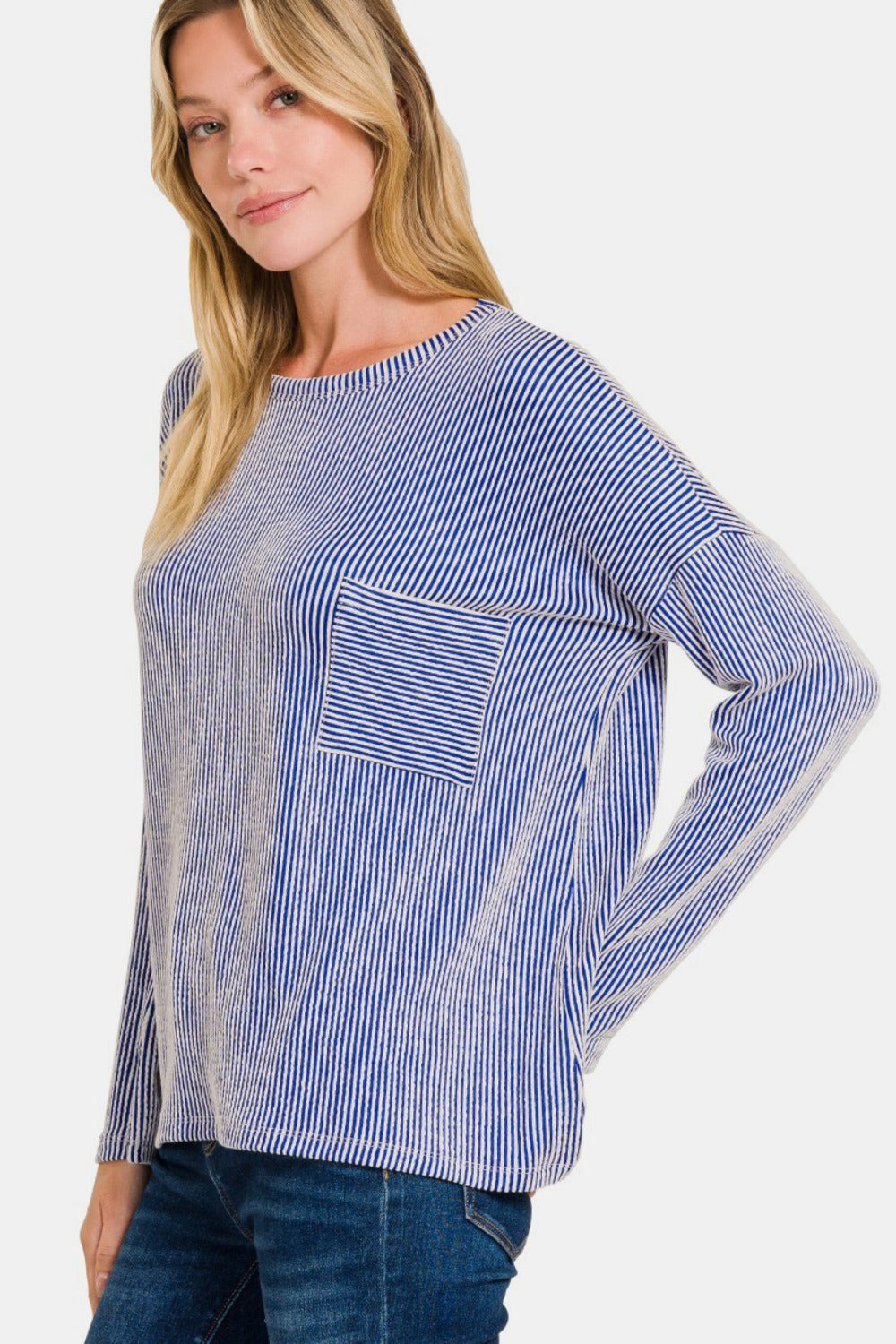 Esther | Ribbed striped long sleeve t-shirt