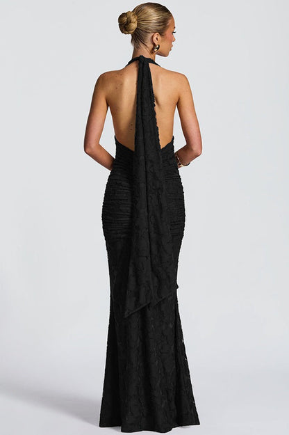 Tie Up Ruched Bodycon Party Dress