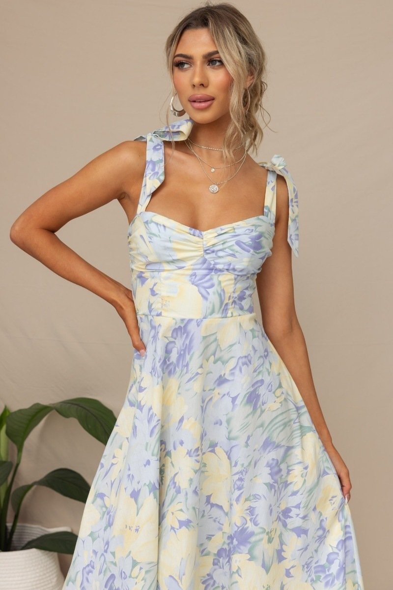 Yamel® | Printed Midi Dress With Straps