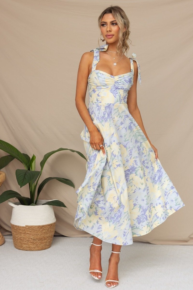 Salomé® | Printed Midi Dress With Straps