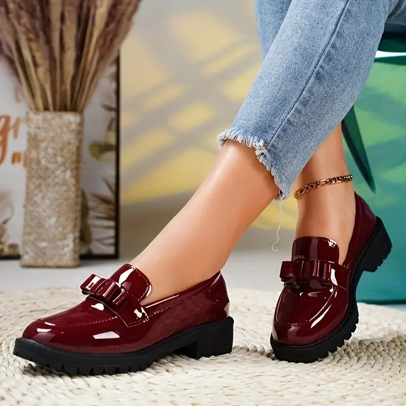 Florence® | Women's chunky heel bow knot loafer