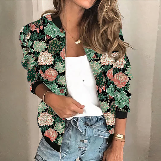 Lucía® | Printed Zip-Up Jacket Grace