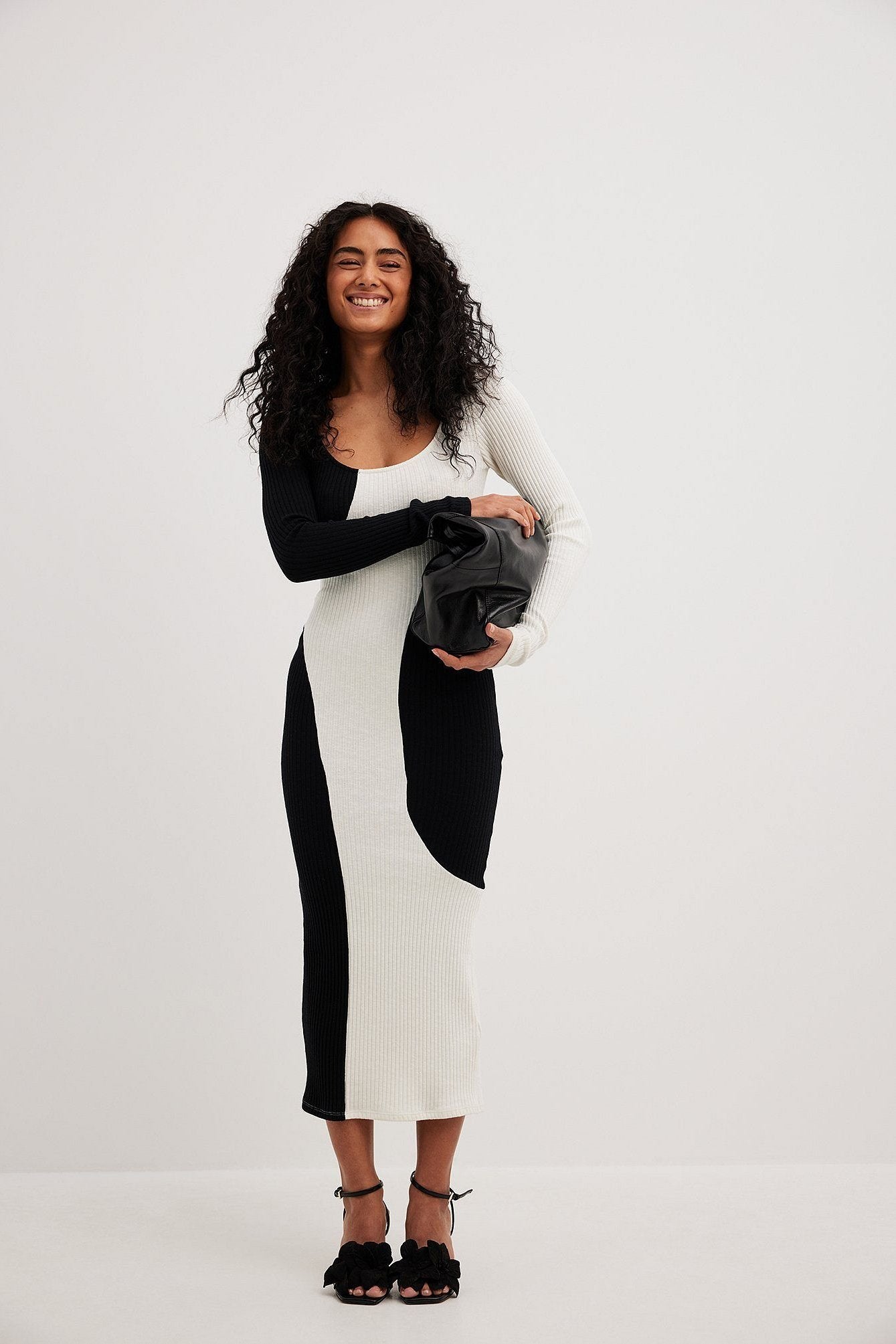 Belén® | Contrast Knit Midi Dress