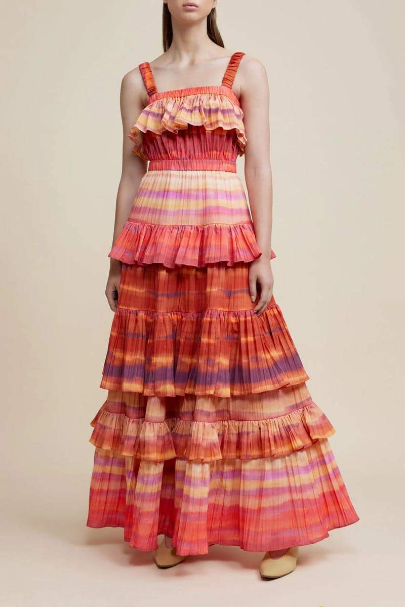 Xochitl® | Printed Tiered Maxi Dress