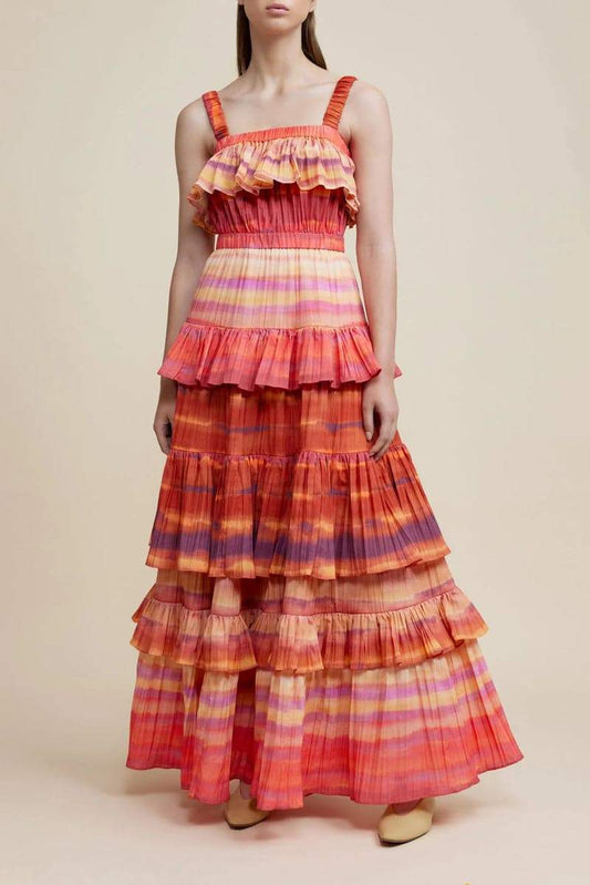 Xochitl® | Printed Tiered Maxi Dress