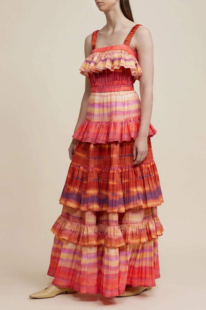 Xochitl® | Printed Tiered Maxi Dress