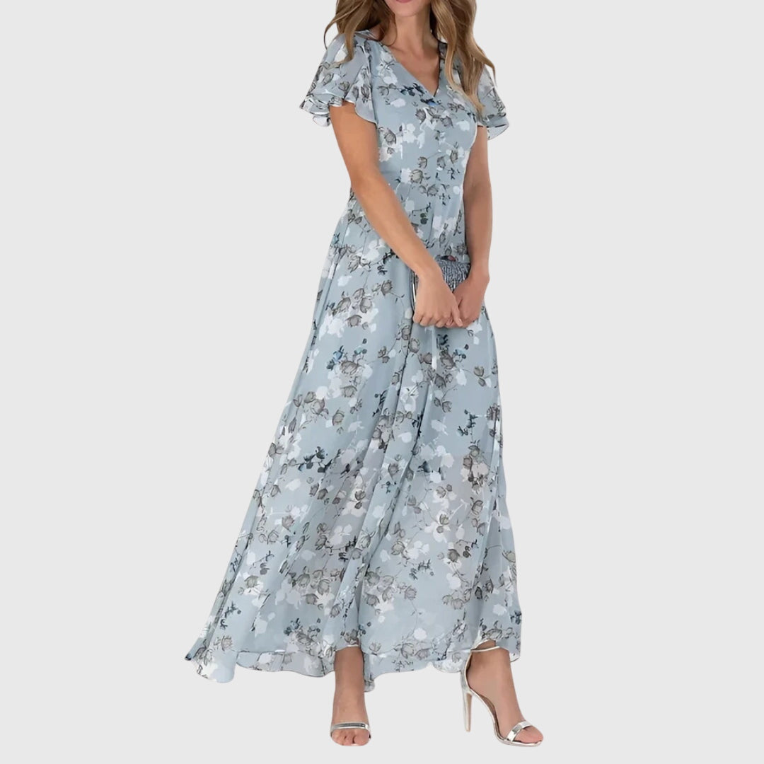 Betty | Women's V-Neck Floral Maxi Dress