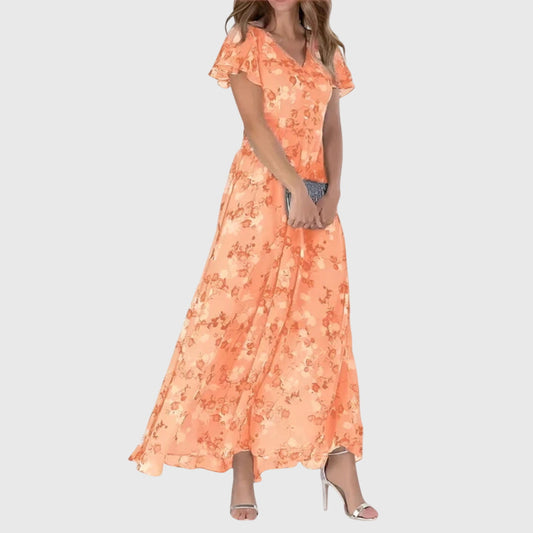 Betty | Women's V-Neck Floral Maxi Dress