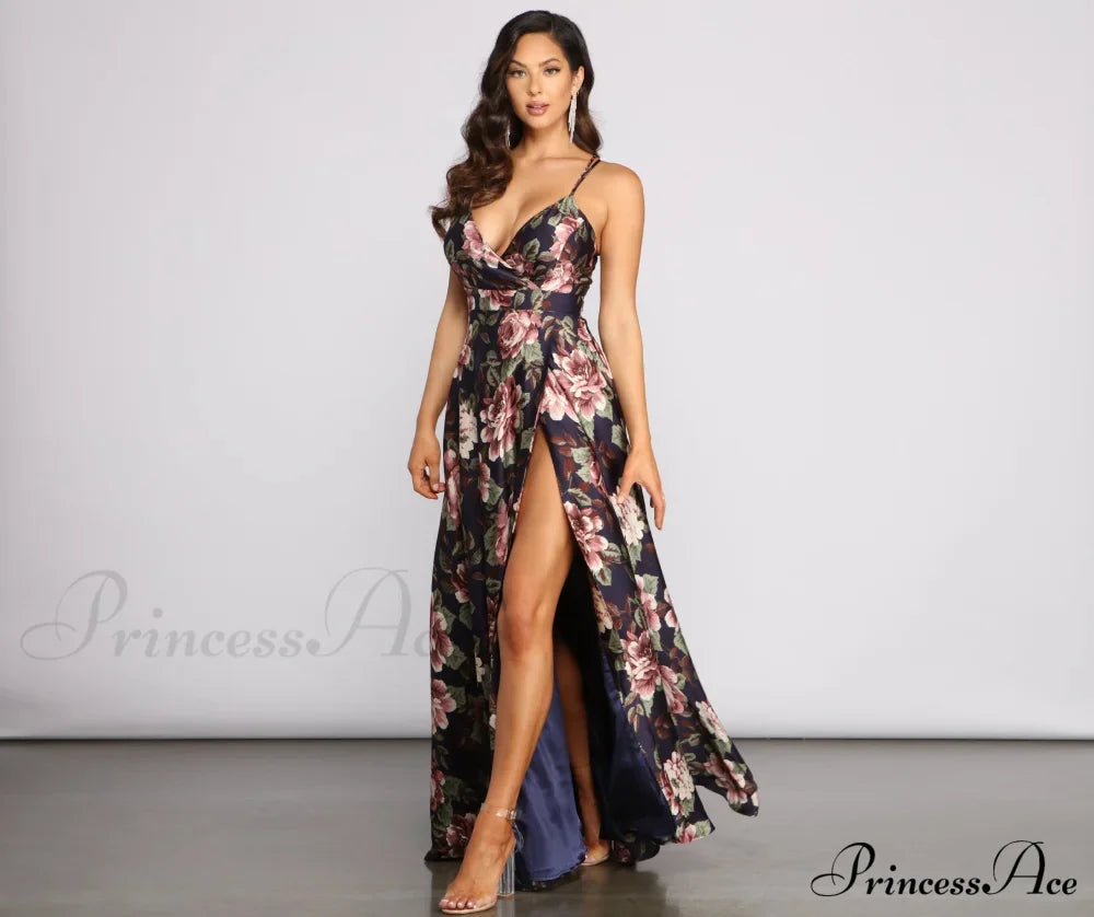 Betty Formal Stylish Floral A-Line Dress