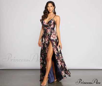 Betty Formal Stylish Floral A-Line Dress