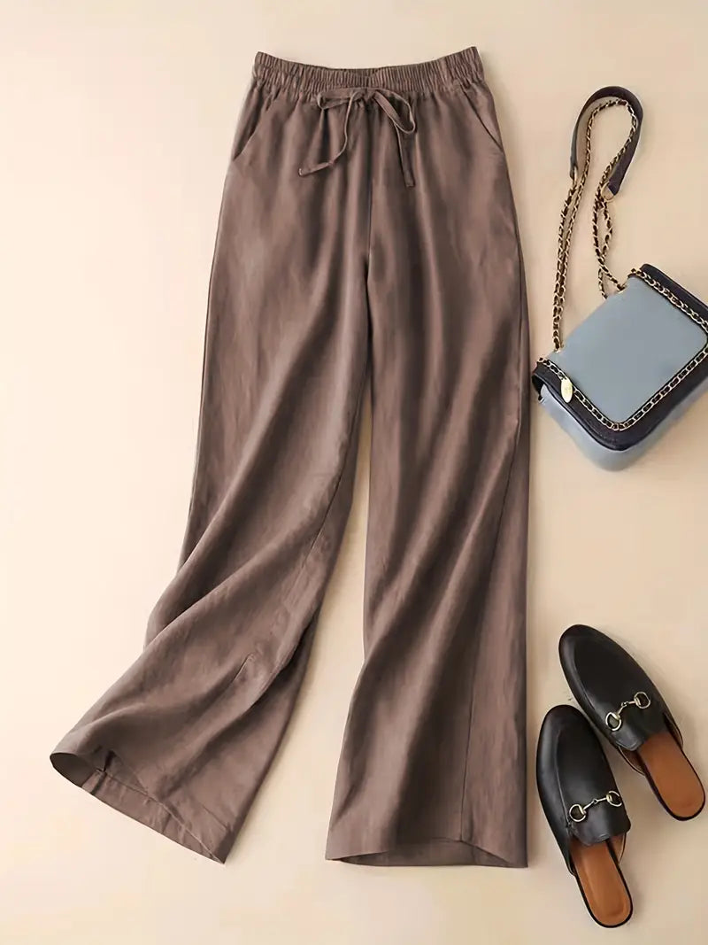 Tiffany® | Elegant Straight Linen Pants
