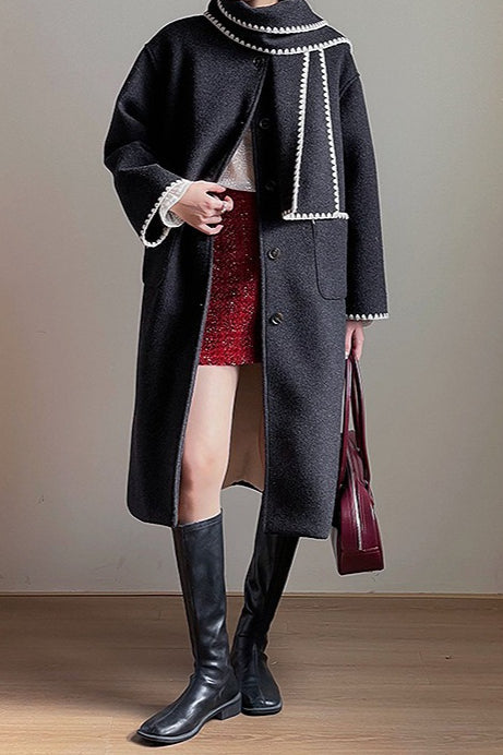 Heavyweight Wool Plaid Bodycon Skirt