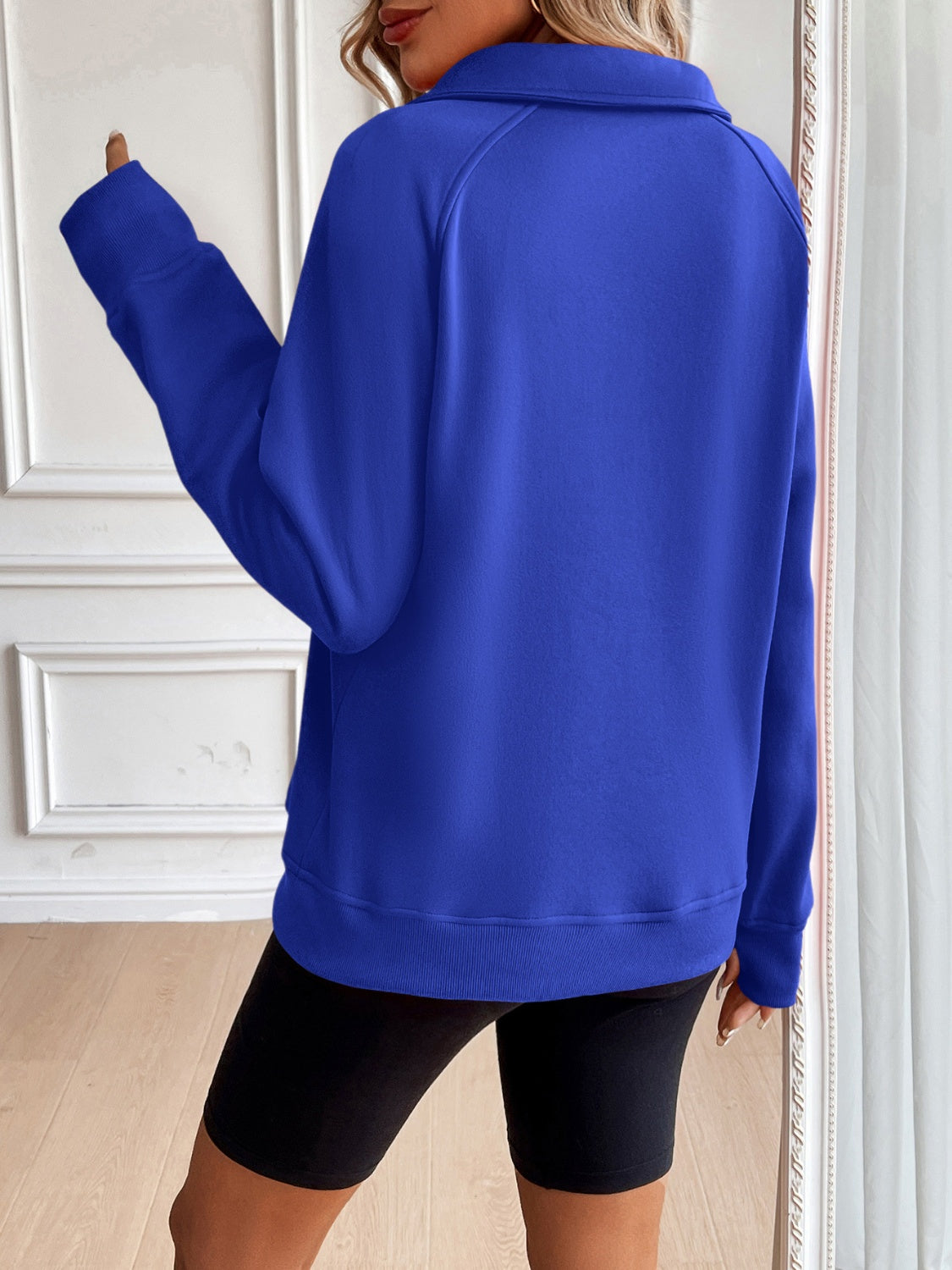 Nina | Ivy Lane half zip sweatshirt with raglan sleeves