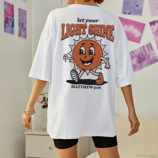 Bible Verse Cartoon Back Print T-shirt