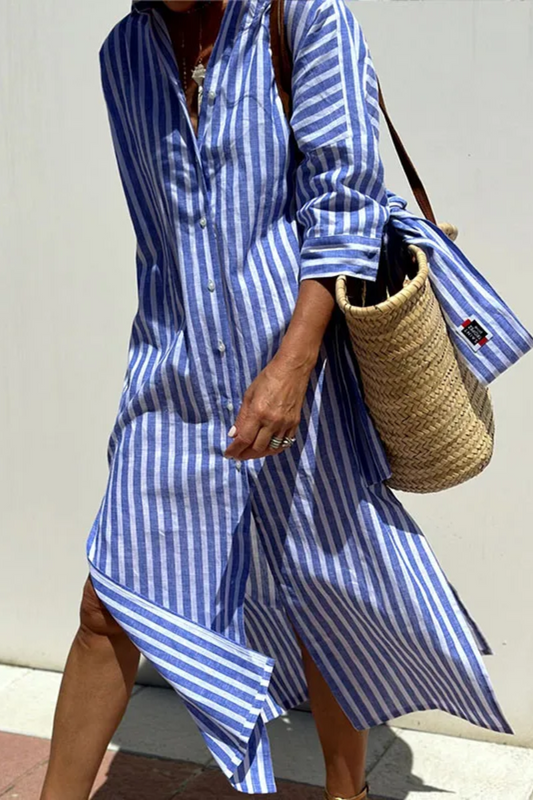 Rocío® | Casual Striped Shirt Blouse