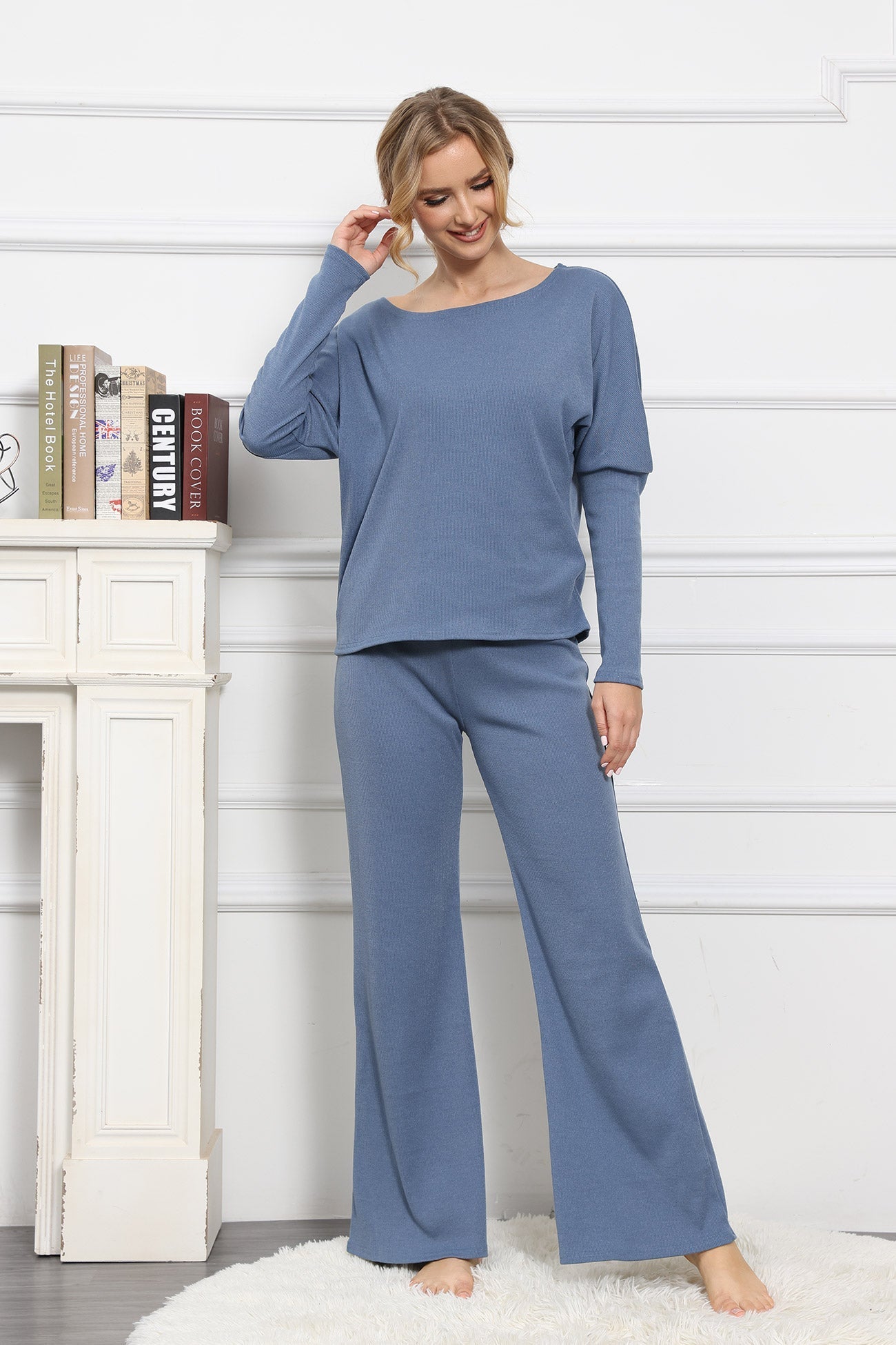 Olga | Solid color long sleeve casual set