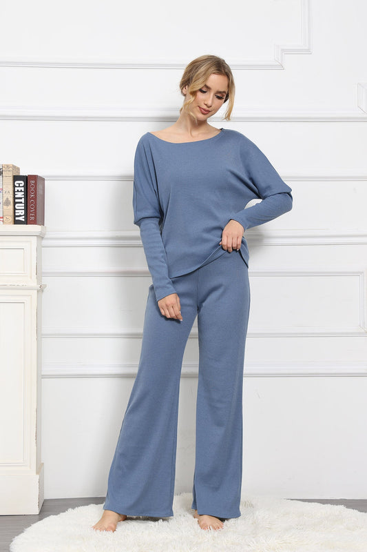 Olga | Solid color long sleeve casual set