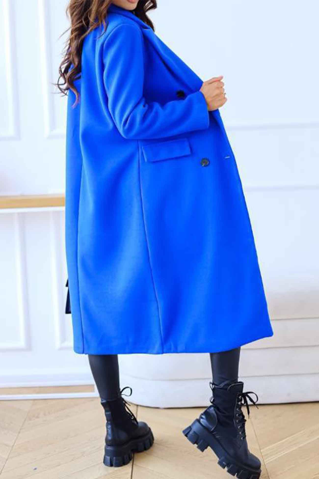 Giorgia | Double-breasted coat with lapels and long sleeves