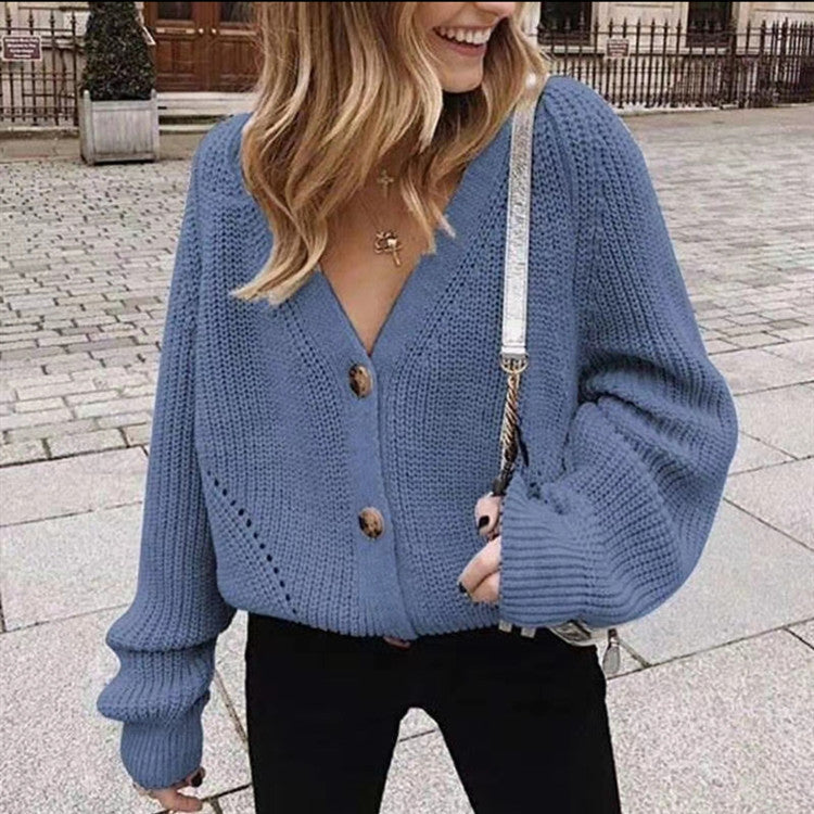 Ivette | KNIT V-NECK CARDIGAN