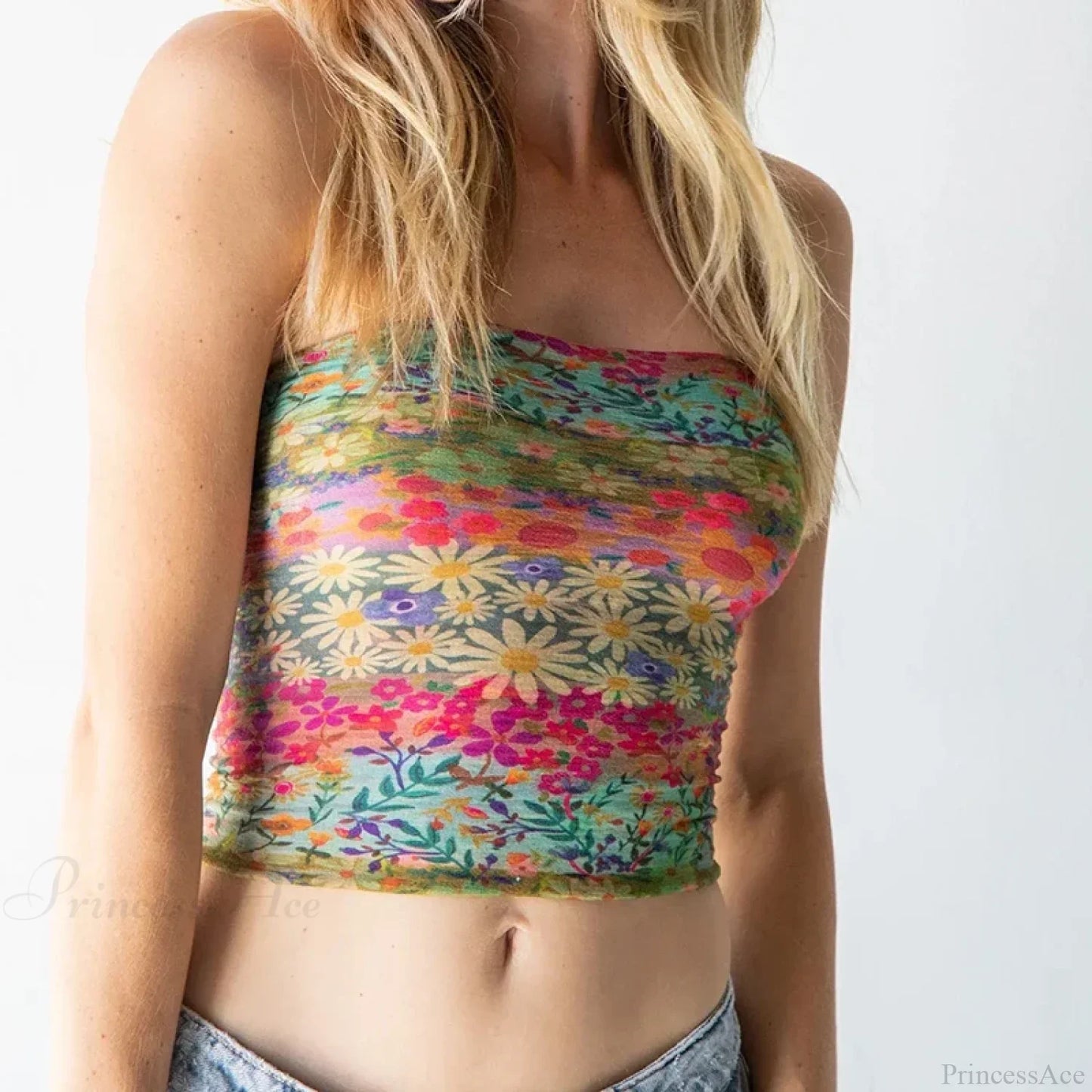Boho Bandeau Off-Shoulder Tube Crop Top