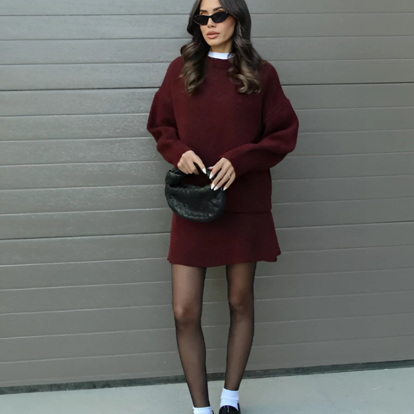 Luciana | Matching sweater skirt set