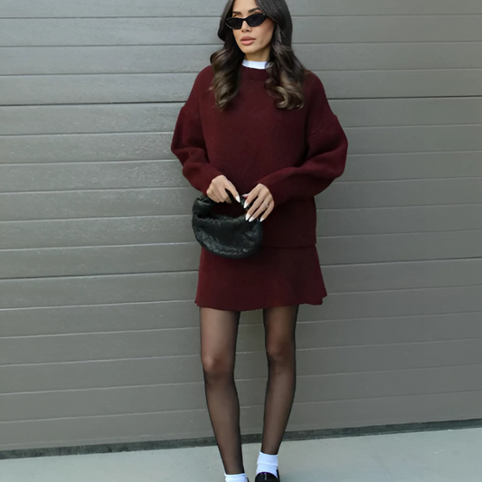 Luciana | Matching sweater skirt set