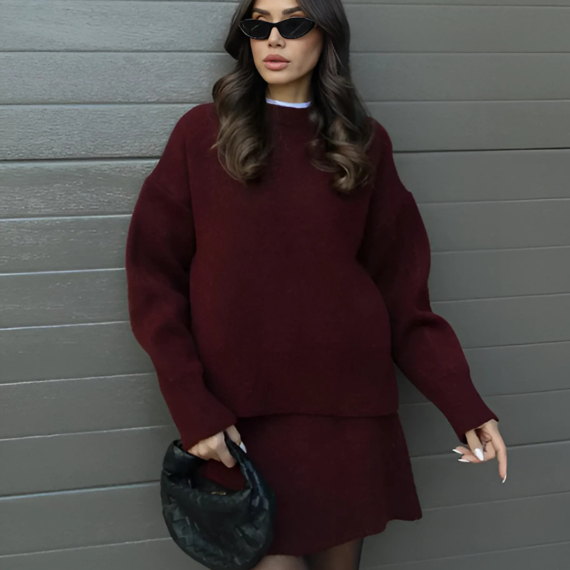Luciana | Matching sweater skirt set