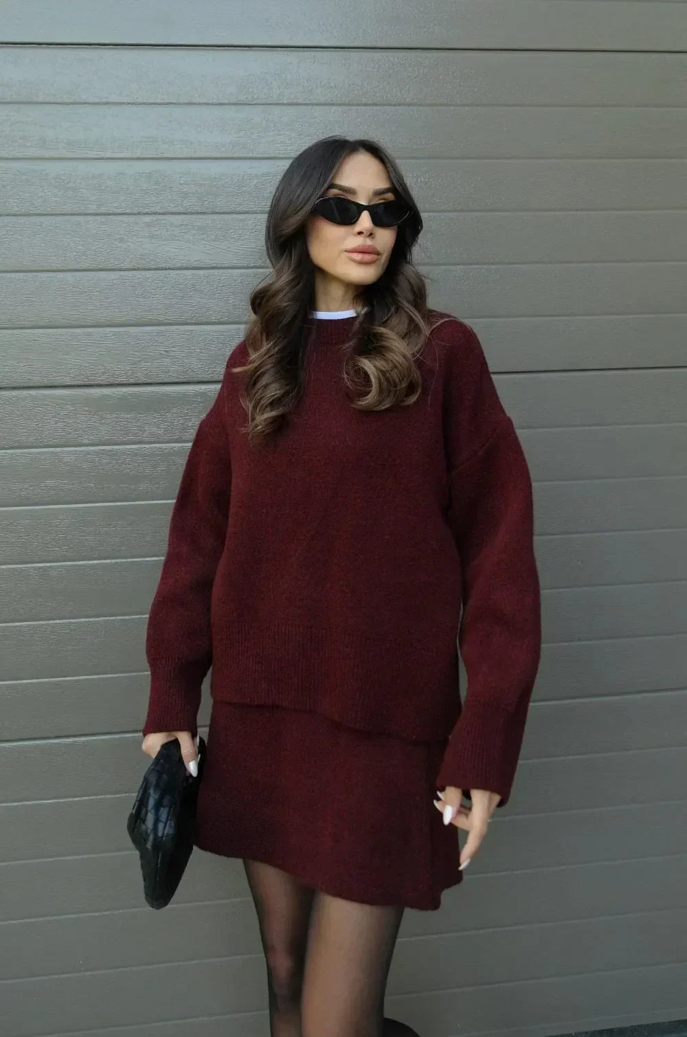 Elsa | Knitted skirt and top set