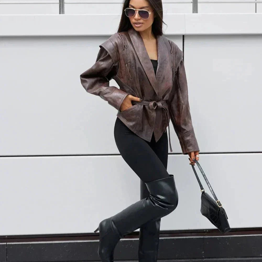Monica | Vintage V-neck coat