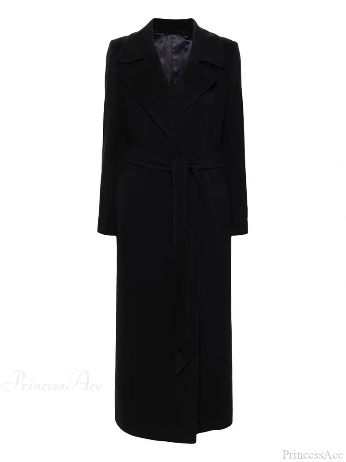 Brown Woolen Lapel Slim Overcoat