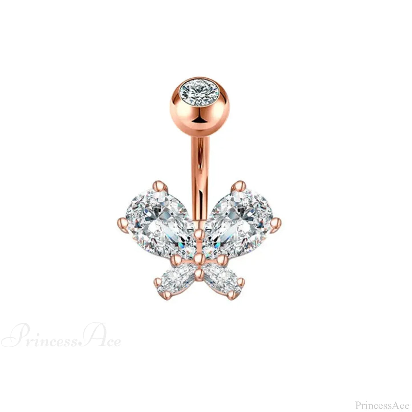 Butterfly CZ Sparkling Gothic Belly Ring