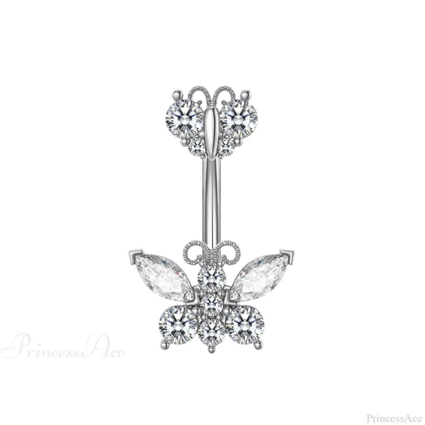 Butterfly CZ Sparkling Gothic Belly Ring